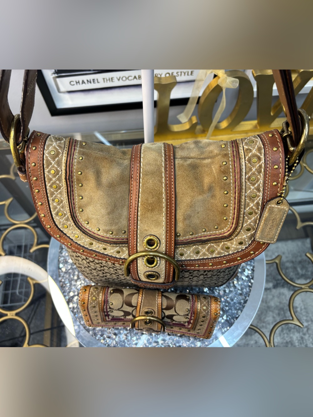 Coach 2007 y2k Soho Signature Buckle Flap Hobo Bag GUC - Picture 8 of 17